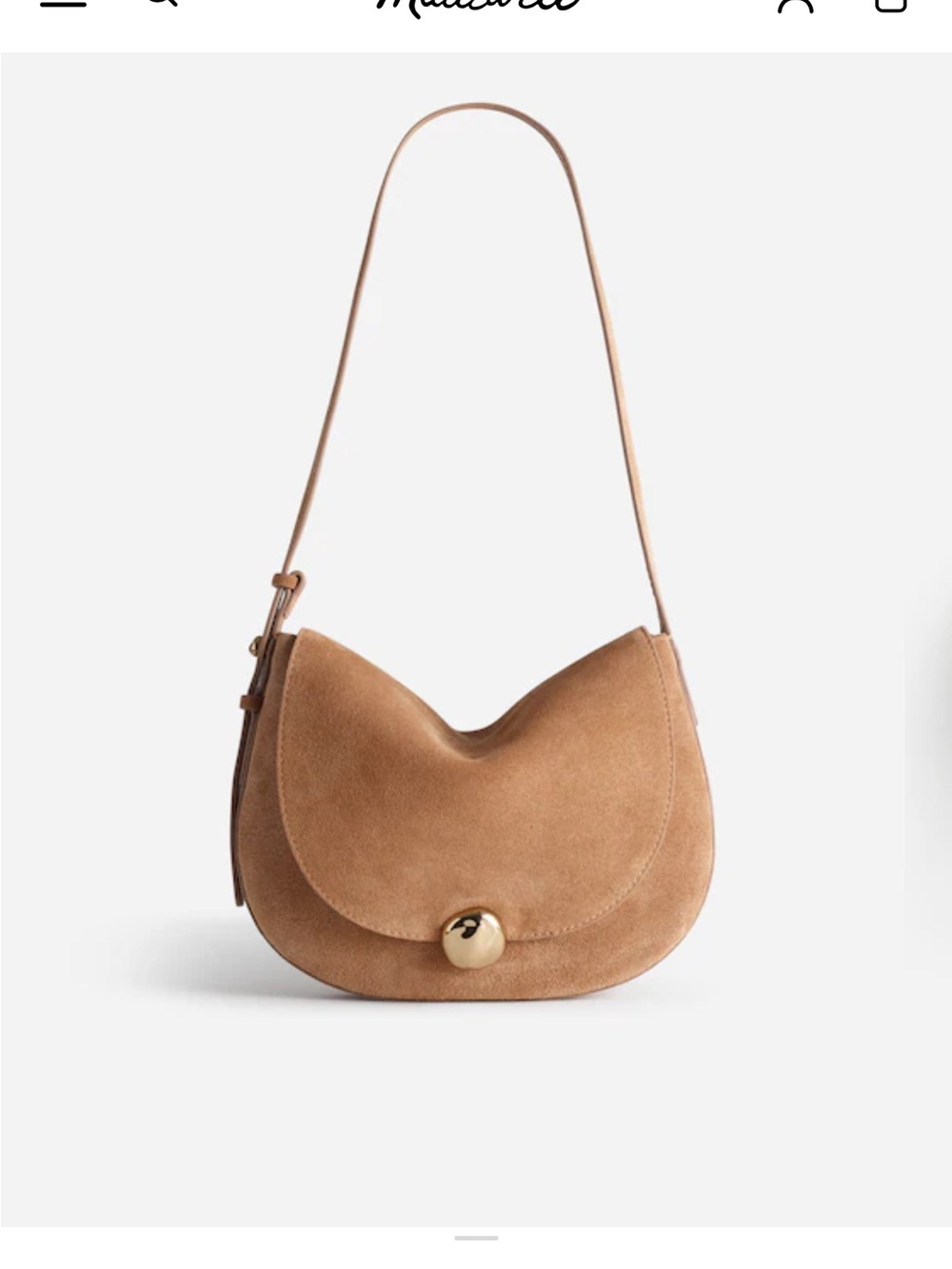 Madewell The Dakota Shoulder Saddle Bag in Cumin